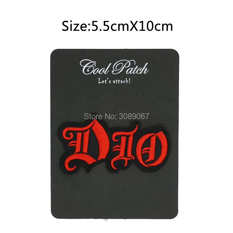

DIO Red Cut Out Logo Music Band Iron On/Sew On Patch Heavy Metal Tshirt TRANSFER MOTIF APPLIQUE Rock Punk Badge Wholesale