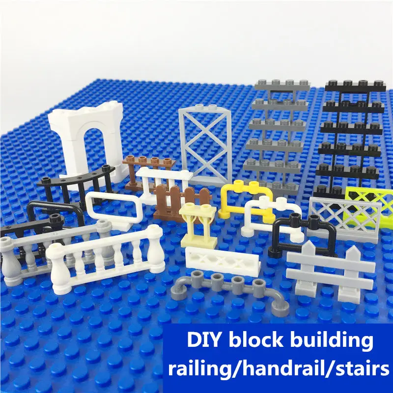 Dubbi diy Building Block handrail railing staircase stairs stairway Compatible with KNOWN B Educational Toy Gift for Children