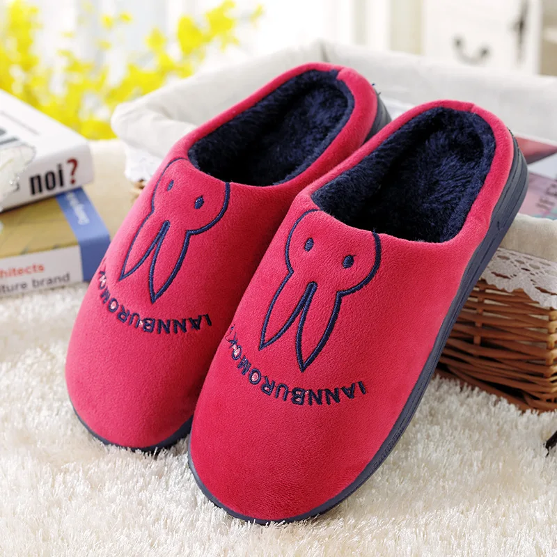 

Women Winter Home Slippers Cartoon Rabbit Home Shoes Non-slip Soft Winter Warm Slippers Indoor Bedroom Loves Couple Floor Shoes
