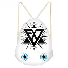 ThiKin Women Men Drawstring Bag Kpop EXO Logo Backpack Boys Girls Storage Package Custom bags Bolso Tela Mujer de Cuerdas