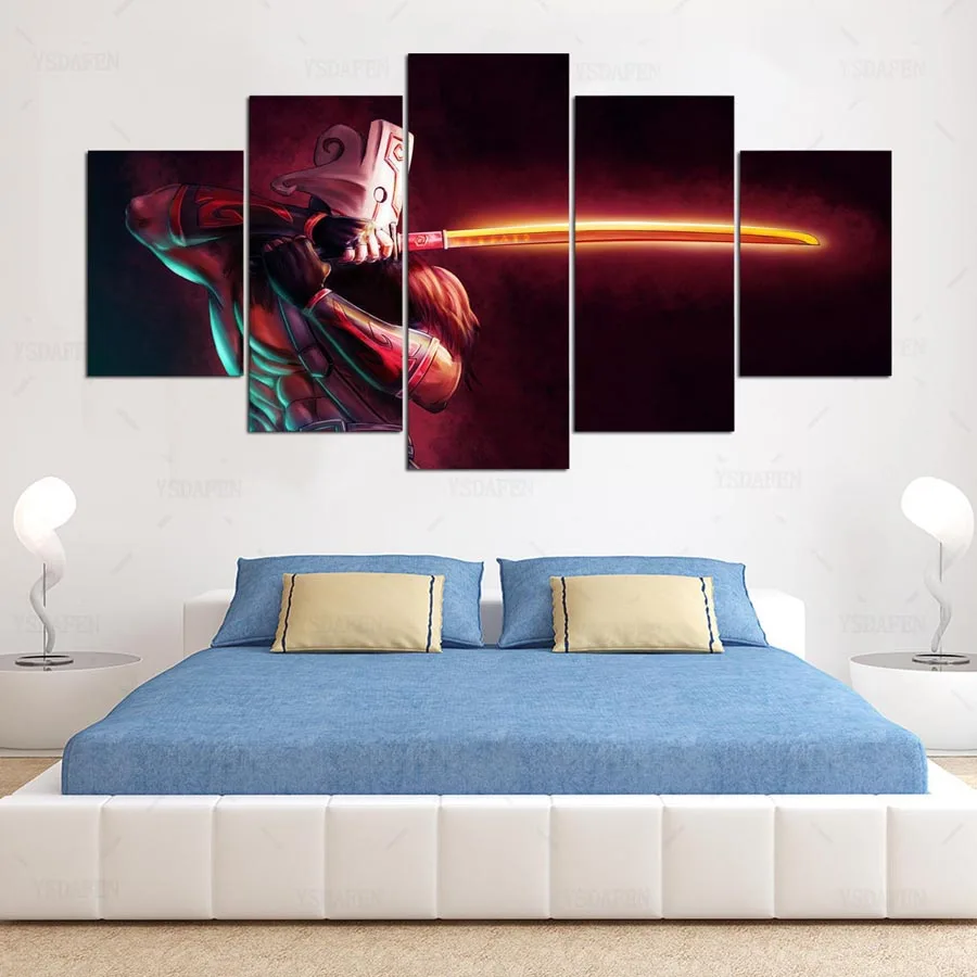 YSDAFEN-5-Piece-Home-Decor-Poster-Dota-2-Game-Painting-Canvas-Wall-Art-Picture-Home-Decoration
