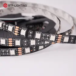 5 м 5050 SMD RGB Гибкие Светодиодные ленты света 60 светодио дный s/М 5050 водонепроницаемый IP65/не водонепроницаемый IP30 черный/белый PCB DC12V