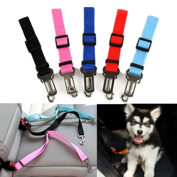 

Pet Dog Cat Car Seat Belt Adjustable Harness Seatbelt Lead Leash for Small Medium Dogs Travel Clip Pet Cat Supplies 5 Color