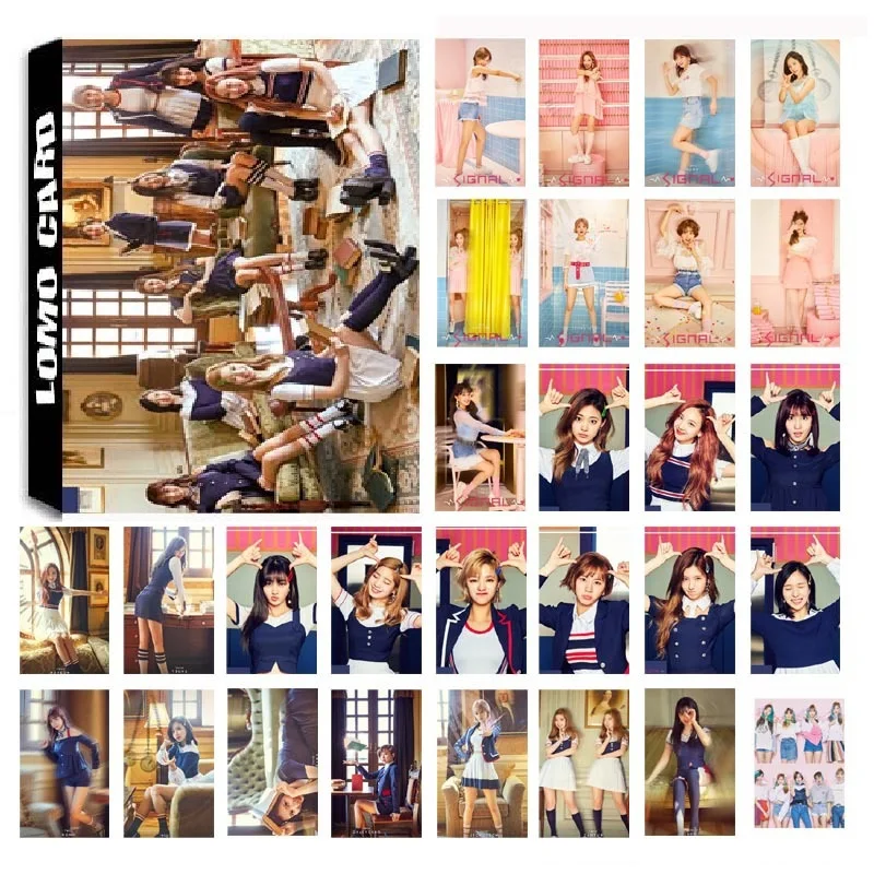Hd 30pcs Set Kpop Twice 04 Signal Album Photo Card Pvc Cards Self Made Lomo Card Photocard Stationery Set Aliexpress