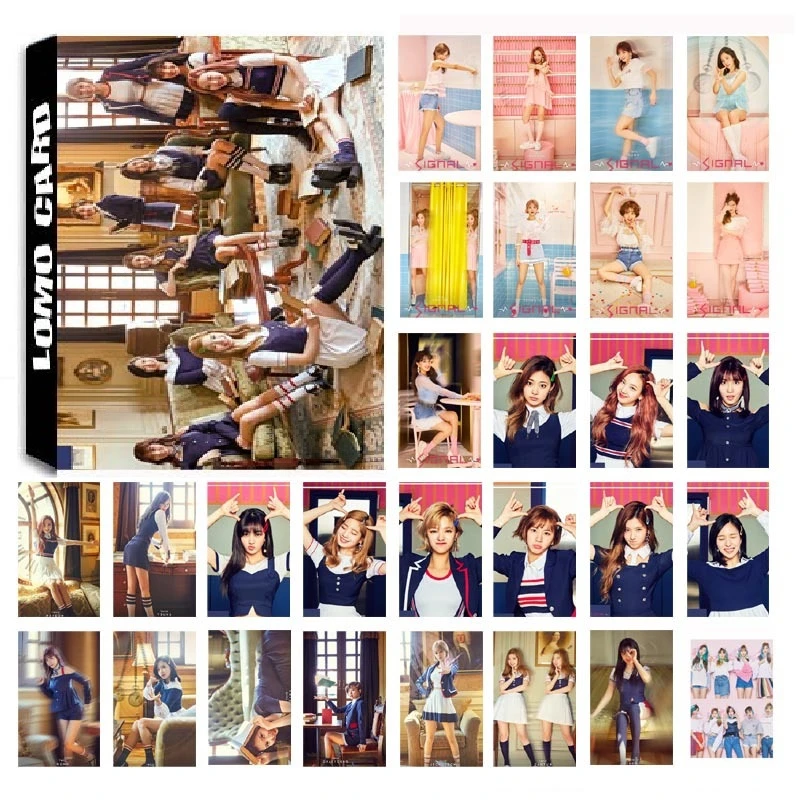 Hd 30pcs Set Kpop Twice 04 Signal Album Photo Card Pvc Cards Self Made Lomo Card Photocard Stationery Set Aliexpress
