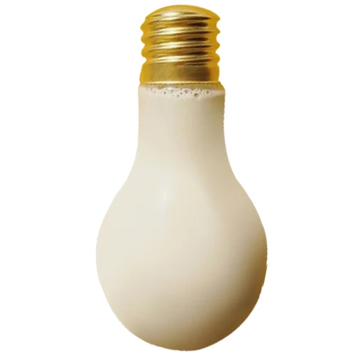 

Summer Bulb Water Bottle Brief Cute Milk Juice Light Bulbs Leak-proof Gold 500ml