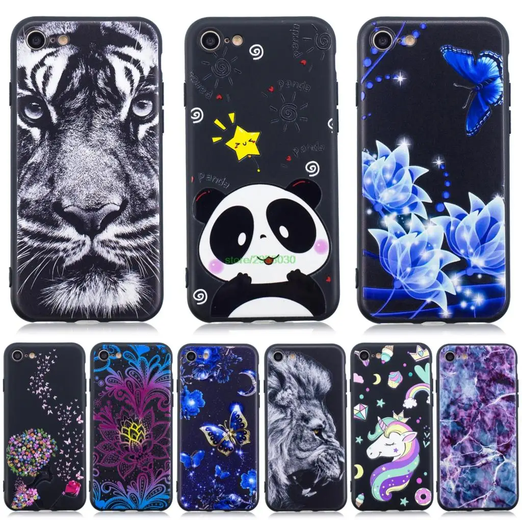 

Fitted Case For Apple iPhone 7 4.7'' inch Soft TPU Silicone Cover Unicorn Floral Mobile Phone Case For Apple i Phone7 4.7'' Capa