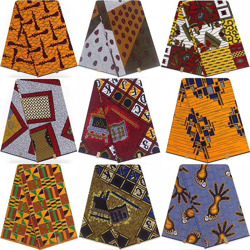 

African wax print fabric ankara fabric for patchwork batik african fabric tissu wax 6yards 100% cotton fabric for dress HH-A4