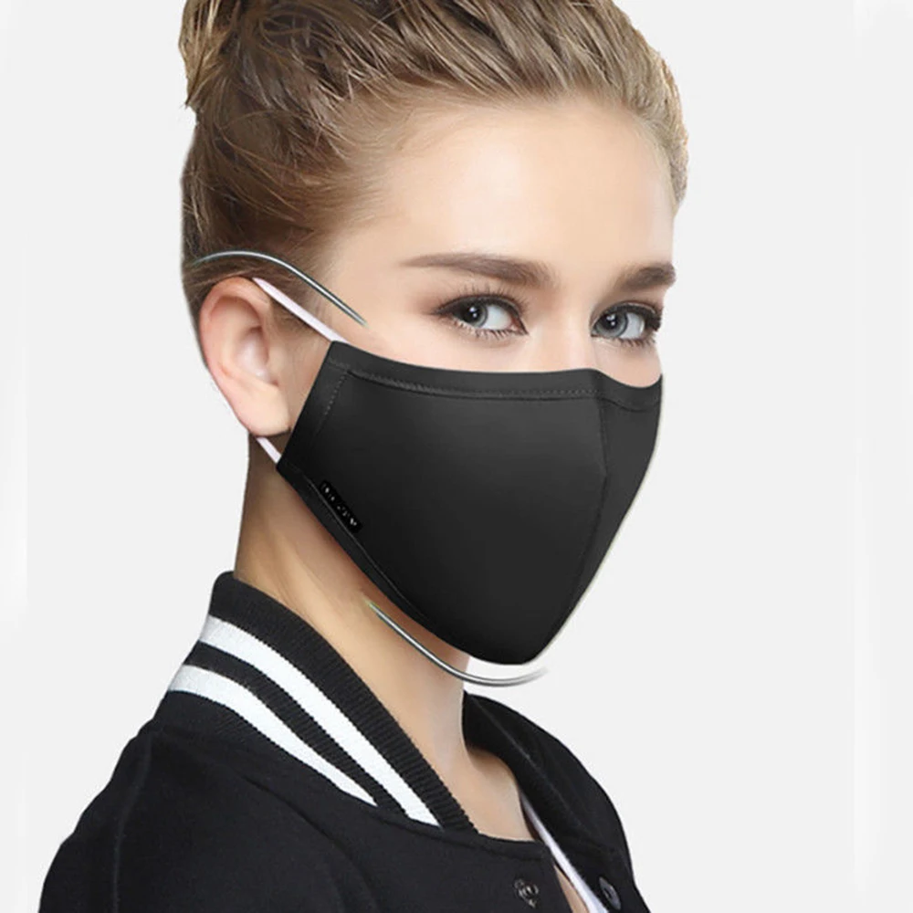 PM2.5 Unisex Face Masks 1pcs Cotton Black Health Mothproof Anti Dust