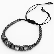 FAITHEASY колесо жемчужный браслет из медного бисера 4 A циркониевые белые колеса жемчужные маленькие медные бусины плетеные браслеты