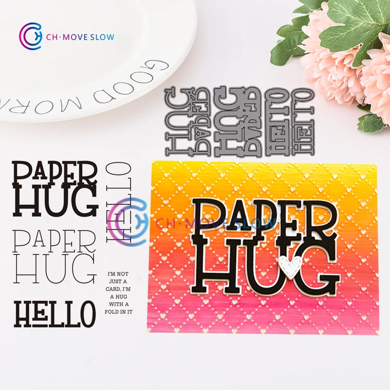 

CH New Arrival Paper Hug Metal Cutting Dies and stamps DIY Scrapbooking Card Stencil Paper Craft Handmade Album Handbook