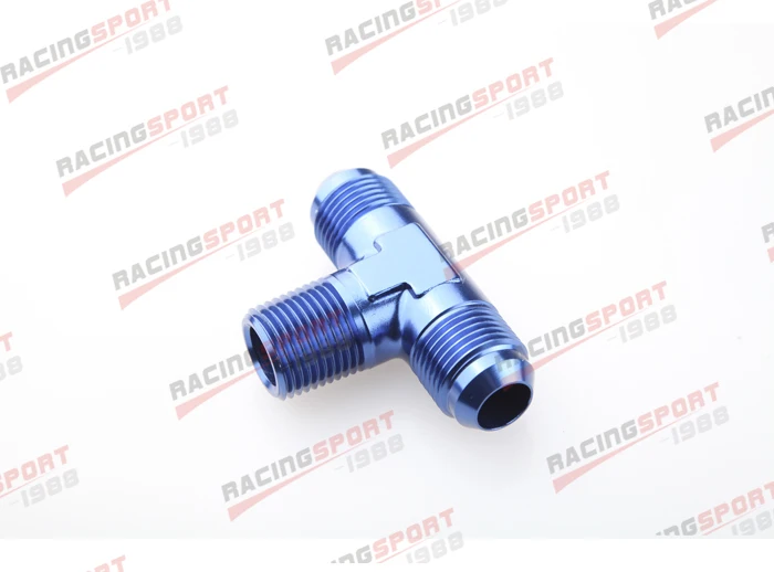 

AN6 AN -6 1/4" NPT FLARE Tee T-piece fitting adapter AD24003 BLUE