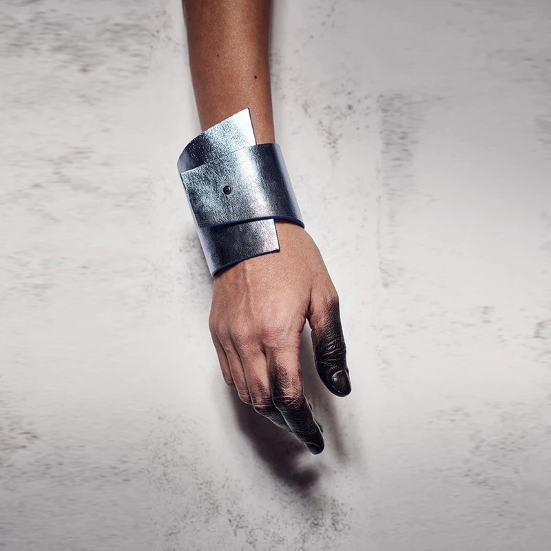 YD-YDBZ-2019-New-Geometric-Leather-Bracelets-For-Women-Silver-5-Color-Choose-Designer-Handmade-Leather