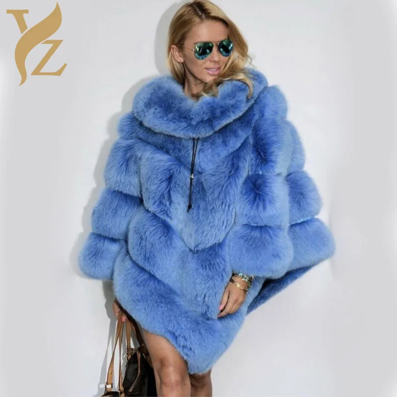 

2018 Hot Sell Shawls Real Fur Coats For Women Luxurious Nature Fox Fur Cape Outer Garment Autumn & Winter Warm Fur Jackets