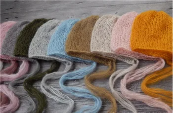 

DHL 100pcs Newborn Photo Prop Newborn Mohair Hand Knitted Baby Photography Props Various Colors
