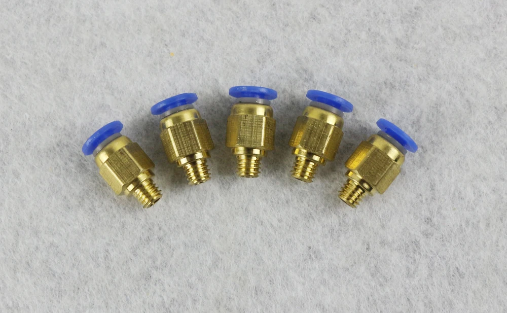 

10PCS/LOT PC4-M6 Pneumatic Straight Fitting Connector for 4mm OD tubing M6 6mm 3D Printer PARTS