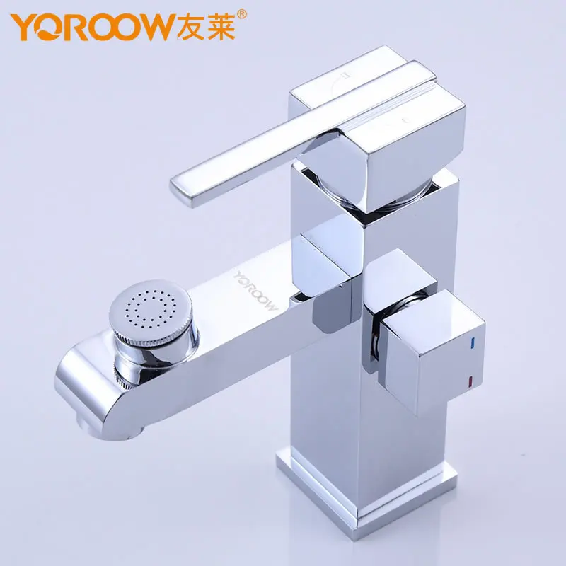 

The multi functional multi angle faucet can be used for brushing teeth and face and prevent water spattering honeycomb outlet