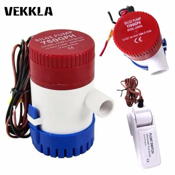 

12V Immersible Submersible Marine Boat Bilge Water Pump W/Float Switch pump 1100GPH/750GPH Marine Yacht Drainage High Quality