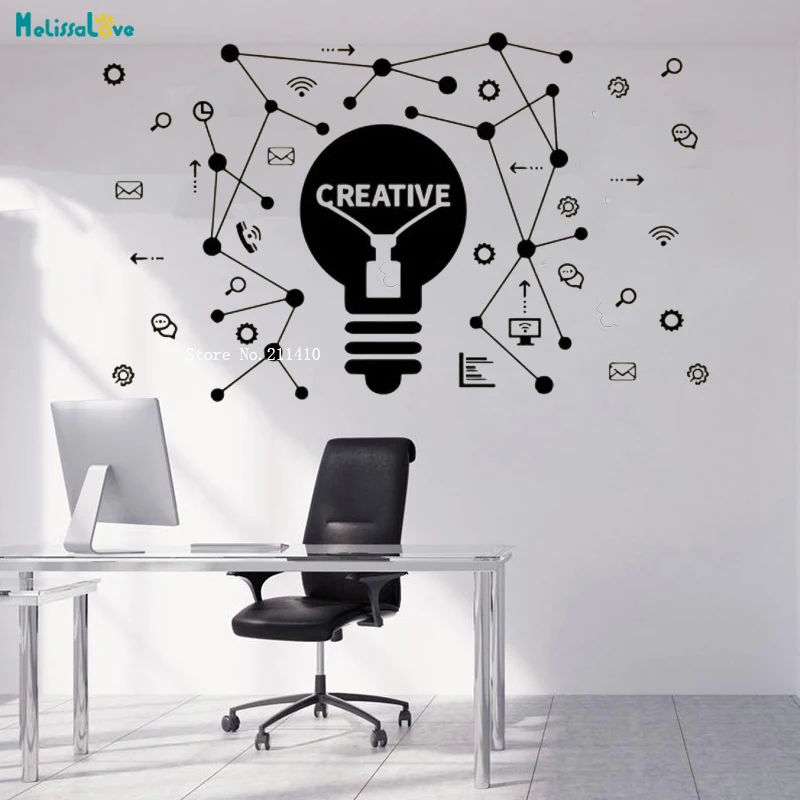 Creative Wall Sticker Inspirational Office Decals Vinyl Decoration Living Room Study Removable