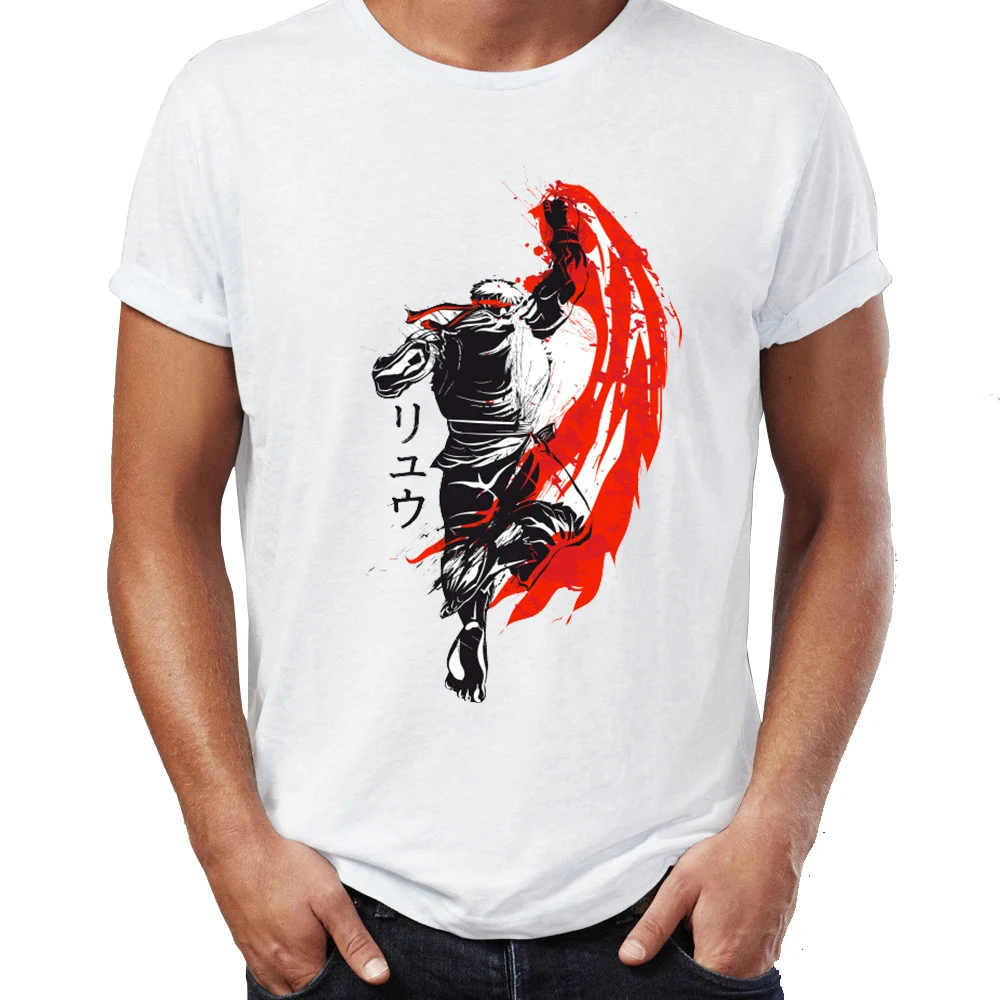 

New Men's t-shirt Street Fighter Dragon Ball Z Mashup Goku Vegeta Awesome Artwork Printed Tshirt Tees Tops Harajuku Streetwear
