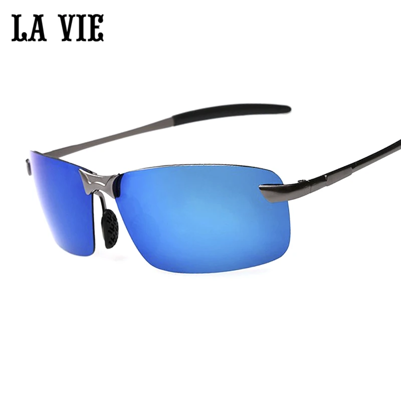 

LA VIE Brand Rimless Polarized Sunglasses Men Pilot super Cool coating Driving Sun Glasses Oculos de sol lunette de soleil 3043