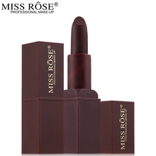 Miss Rose Chic матовой Макияж Палитра теней крошечные бархат, Длительное Действие, Водонепроницаемый Увлажняющая губная бальзам для тату губная помада