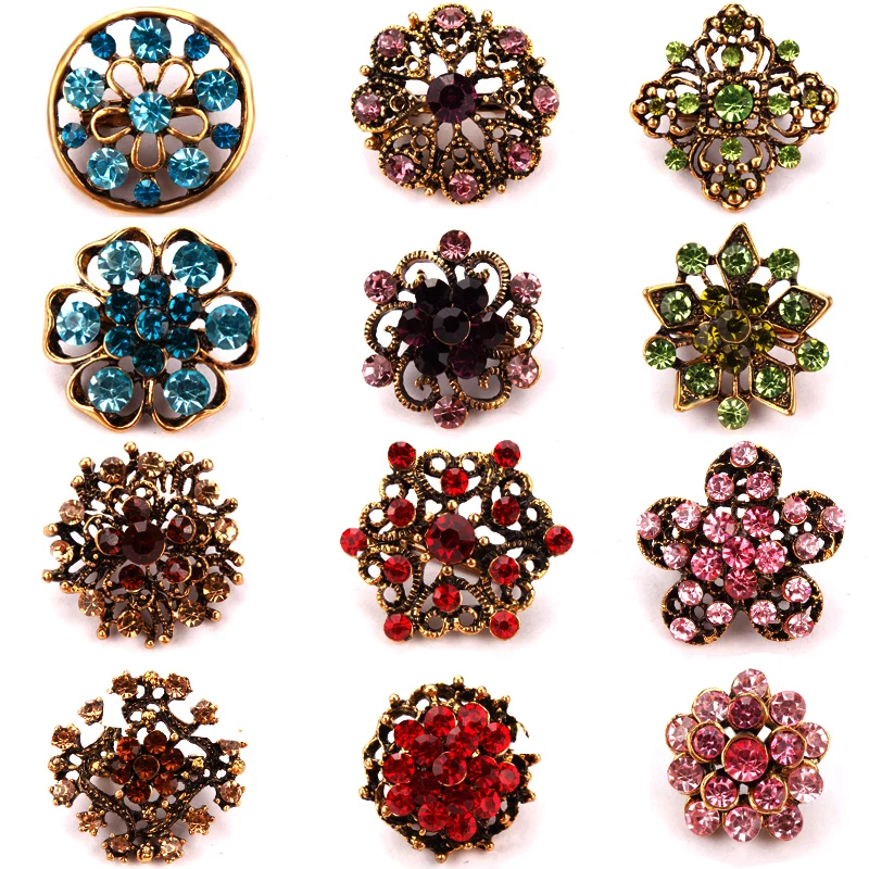 WEIMANJINGDIAN набор из 12 шт античное золото цвет Кристалл Стразы Bijoux маленькая и Милая