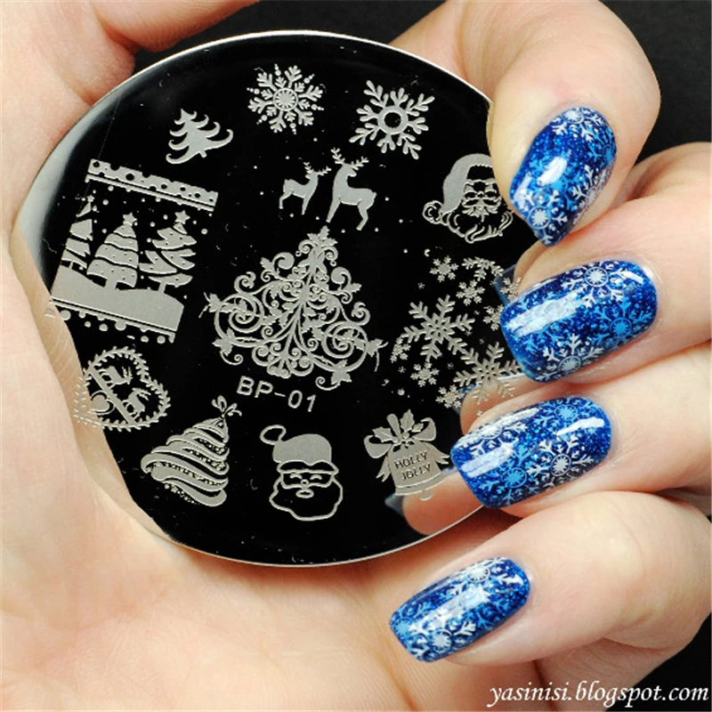 BORN PRETTY Christmas Theme Nail Art Stamp маникюрный шаблон печатная пластина трафарет для передачи изображения BP-01