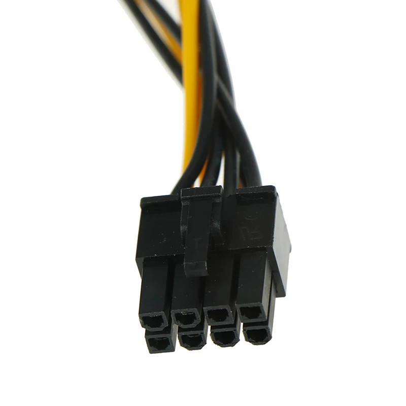 20CM Dual SATA Power Cable 1 IN 2 Male 15Pin to 8Pin SATA Cable15P to 8P Graphics Card 18AWG Wire Connector for Mining Miner