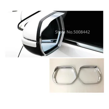 

For Honda CRV CR-V 2017 2018 2019 2020 Car stick rear rearview glass Mirror rain eyebrow shield sun Visor shade ABS chrome 2pcs