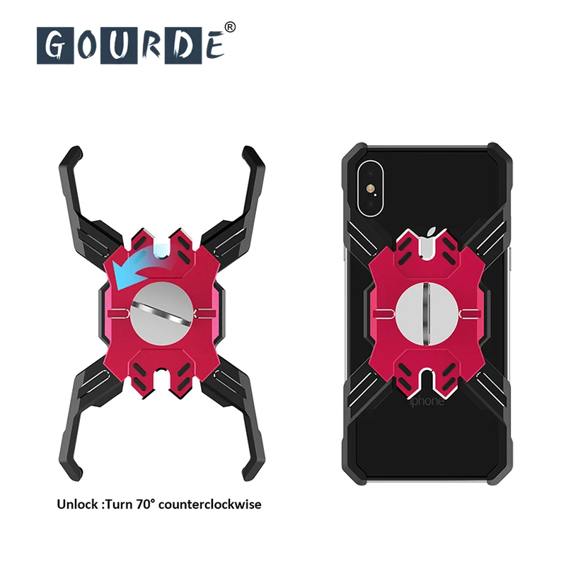 Роскошный бронированный металлический противоударный чехол Gourde для iPhone XS Hero