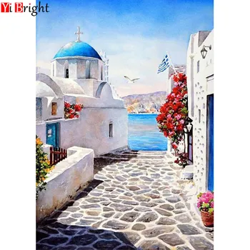 

5D diamond embroidery landscape crafts diamond painting seaside house mosaic gift full square/round diamond home decoration XY1