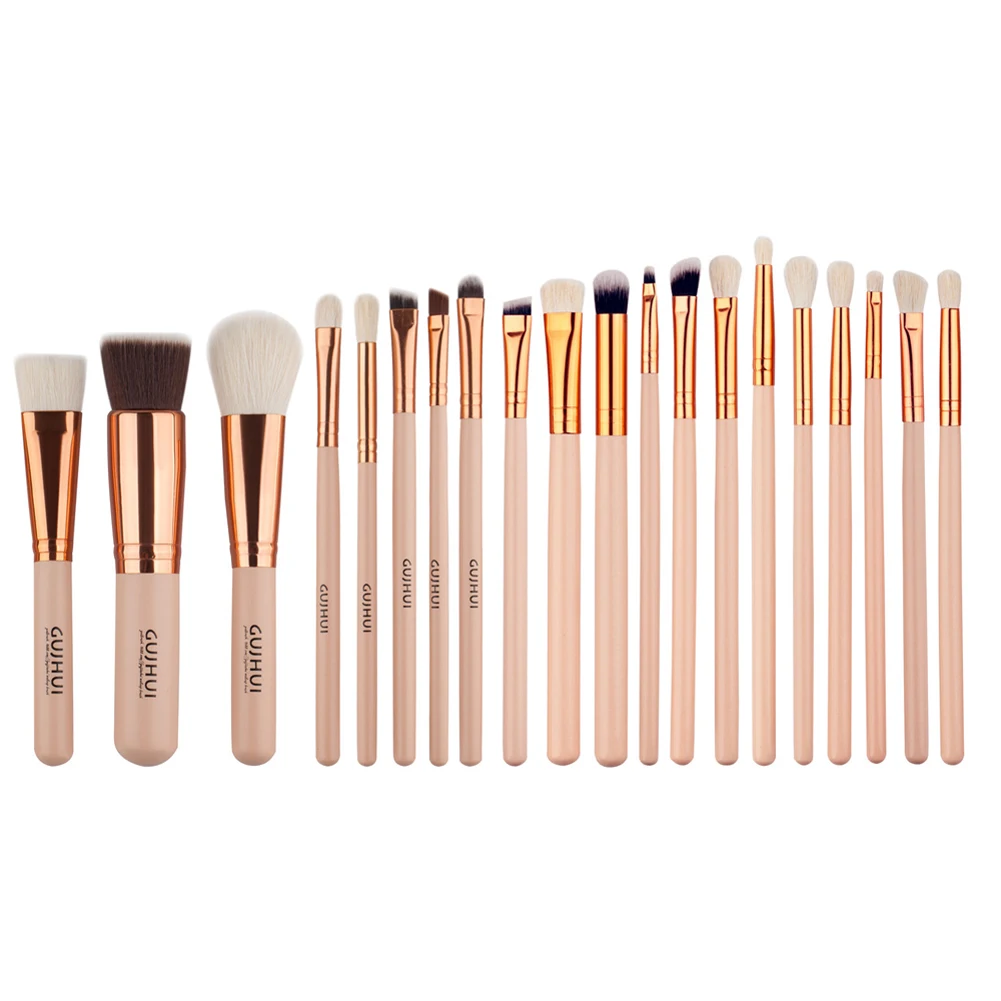 Pro 20Pcs Rose Gold Pink Big Makeup Brushes Set Tube Handle Foundation Powder Blush Comestic Brushes