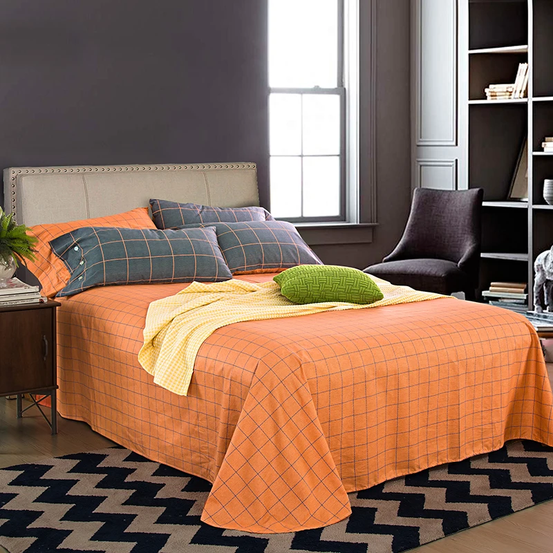 Waliicorners 4pcs 100%Cotton Printed Bedding set Button Duvet Cover set Bedsheet Pillowcases Queen King Size bed linen 41 IMG_3889