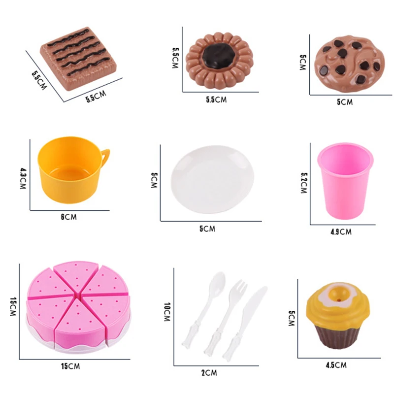 Резка фруктов DIY Kinderen Keuken Speelgoed 75 шт./набор пластиковый Snijden Verjaardagstaart ролевые игры Voedsel Educatief игрушка