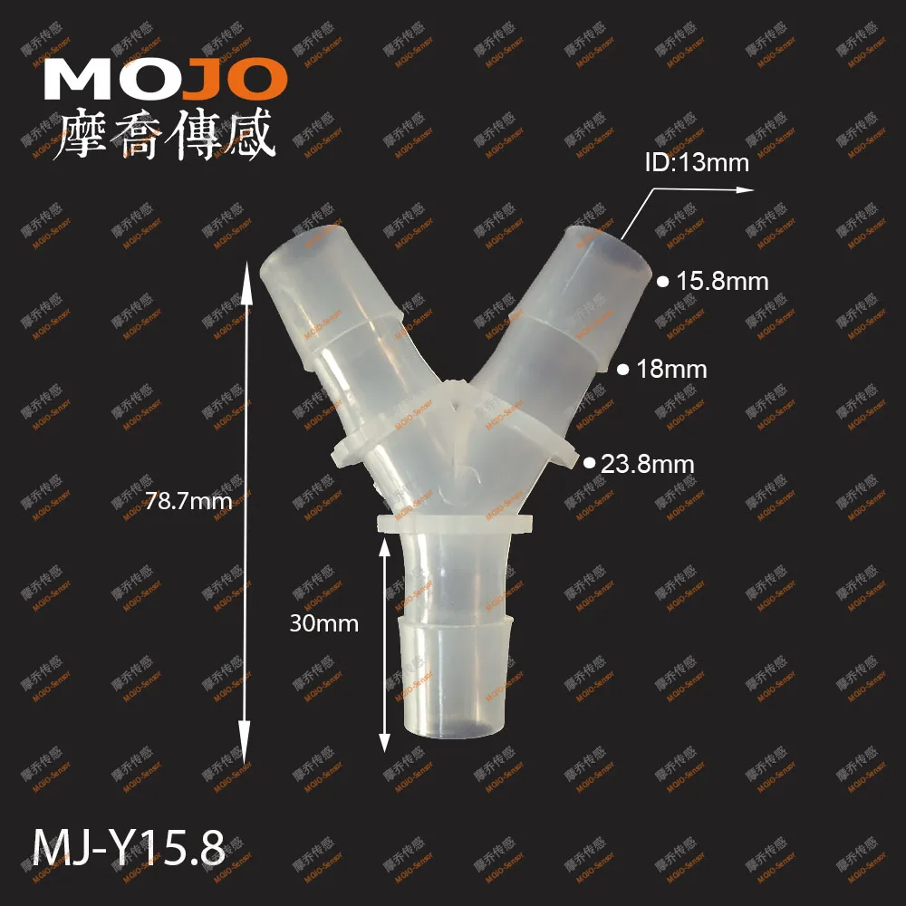 10 шт./лот) MJ-Y15.8 5/" PP трехходовые соединители 15,8 мм Y Тип фитинги для труб
