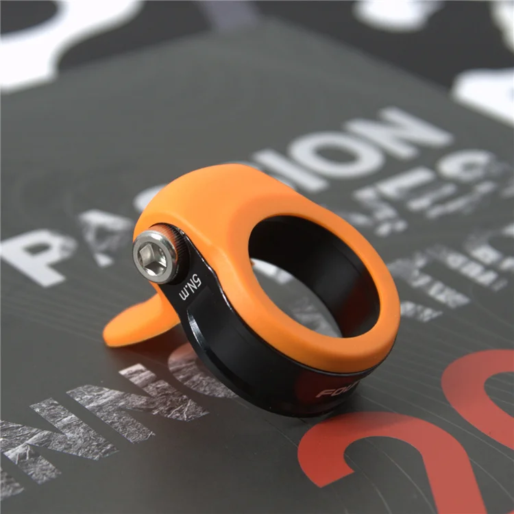 34.9 orange FOURIERS Подседельный штырь для горного велосипеда MTB алюминиевый сплав зажим пылезащитный зажим для сиденья велосипеда 31,8/34,9 мм - Цвет: 34.9 orange