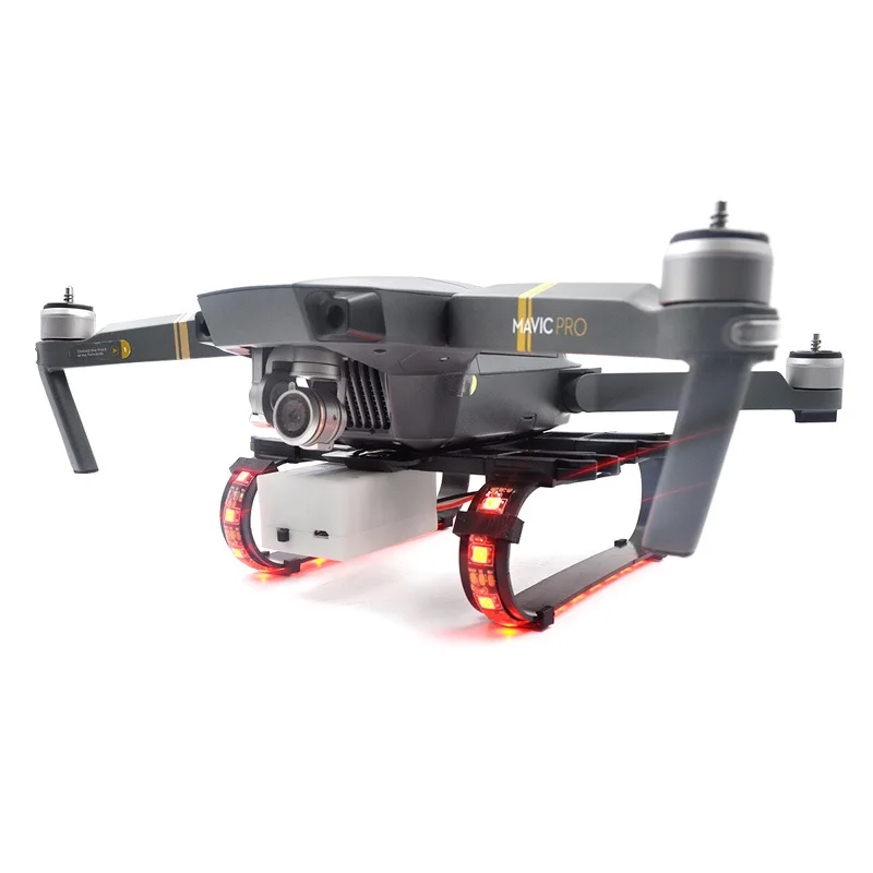 DJI Mavic Pro демпфирующее крепление для посадочного шасси светодиодный свет полосы летные огни штатив Дрон Аксессуары Анти-осенний Световой индикатор