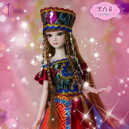 1" BJD кукла ледяная принцесса 1/4 платье куклы парик одежда обувь макияж 14 суставов платье для косплея Рапунцель Детские кухонные принадлежности для девочек Рождество