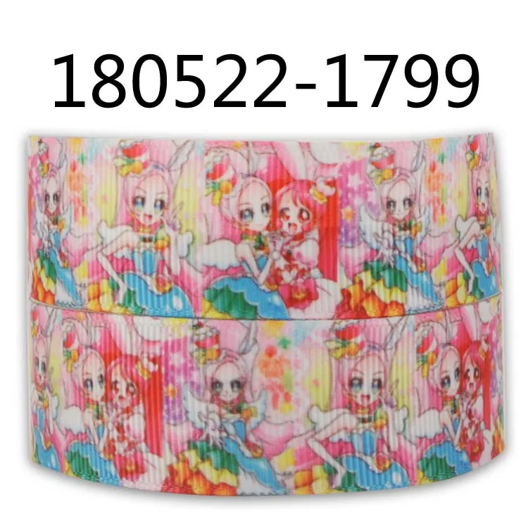 Красивая девочка мультфильм 50 ярдов красочные ленты напечатанные grosgrain ленты - Цвет: 180522-1799