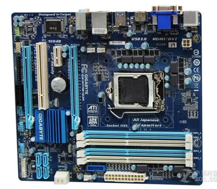 For Gigabyte GA-H77M-D3H Original Used Desktop Motherboard H77M-D3H H77 Socket LGA 1155 DDR3 On Sale | Компьютеры и офис