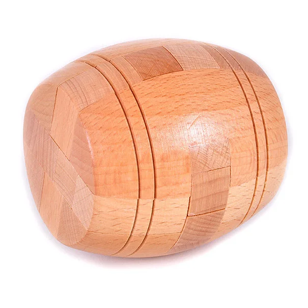 Retro wine Barrel puzzle Educational IQ magic cube wooden toys China