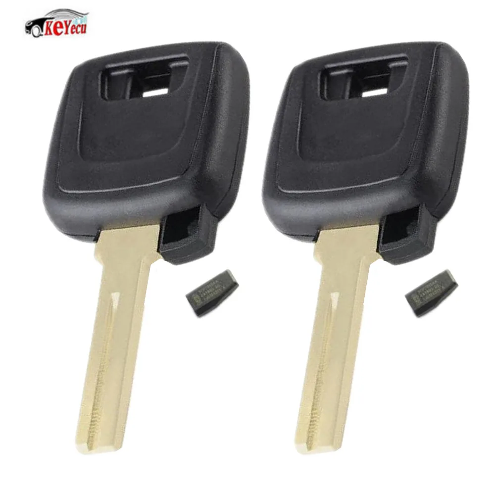 KEYECU 2 шт./лот зажигания Брелок ID48 чип для Volvo C30 C70 S40 S60 S80 V50 V70 2006-2012-LQNP2T-APU