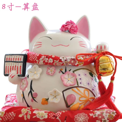 Lucky Cat золотые украшения Керамические Оригинальные японские Lucky Cat большая копилка Пигги Бизнес подарки - Цвет: see chart