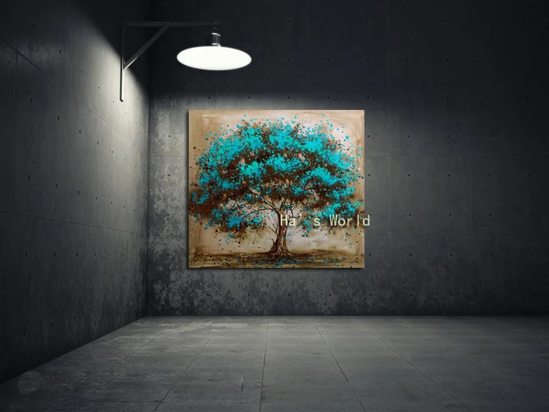 

Hand Made Oil Painting On Canvas Tree Red Flower Oil Painting Abstract Modern Canvas Wall Art Living Room Decor Picture