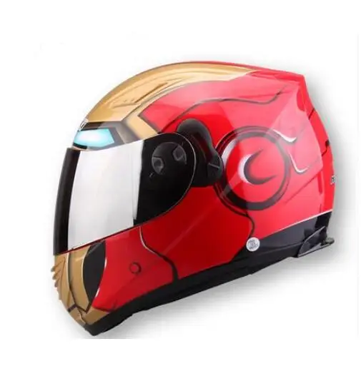 NENKI бренд, Человек-паук Защитное снаряжение для детей звезда Мэри Ironman capacete шлем мото полное лицо шлемы с двумя линзами 03 - Цвет: 03