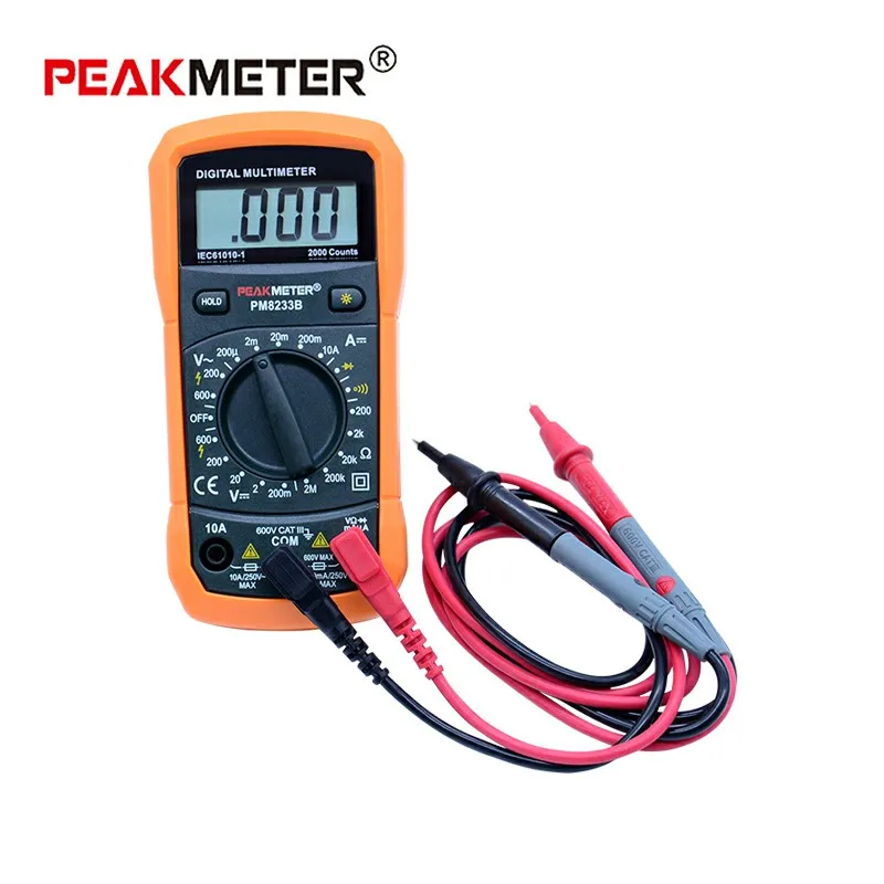 PEAKMETER PM8233B Профессиональный цифровой мультитестер LCR метр Многофункциональный Мини цифровой мультиметр/задний светильник Multimetro