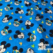 100*155 см мультфильм очки Микки вязание хлопчатобумажная ткань для шитья «сделай сам» Лоскутная работа 2 способ стрейч DIY шитье детская одежда
