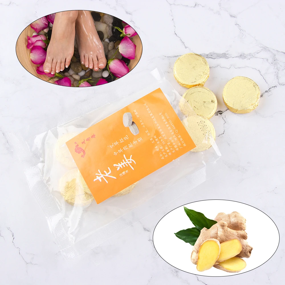 10PCS/pack Anti Swelling Foot SPA Soaking Massager Foot Care Ginger