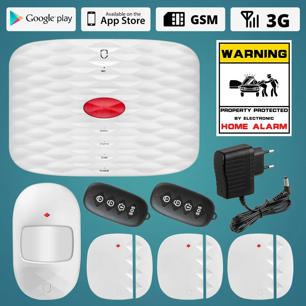 Fuers 3G GSM Signaling Android APP Control Wireless Alarm System House Alarm With 433MHz Motion
